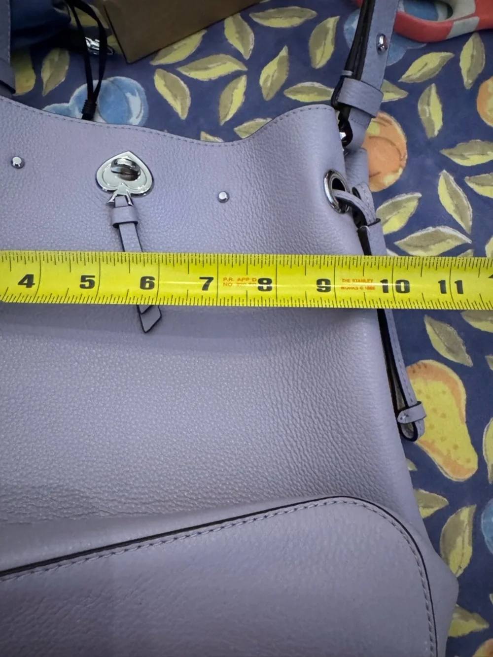 kate spade lavender pebbled leather shoulder bag - Picture 9 of 12